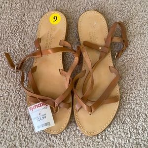 New with tags leather sandals